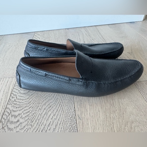 Hugo Boss Men’s Driving Loader Black Leather Size 8